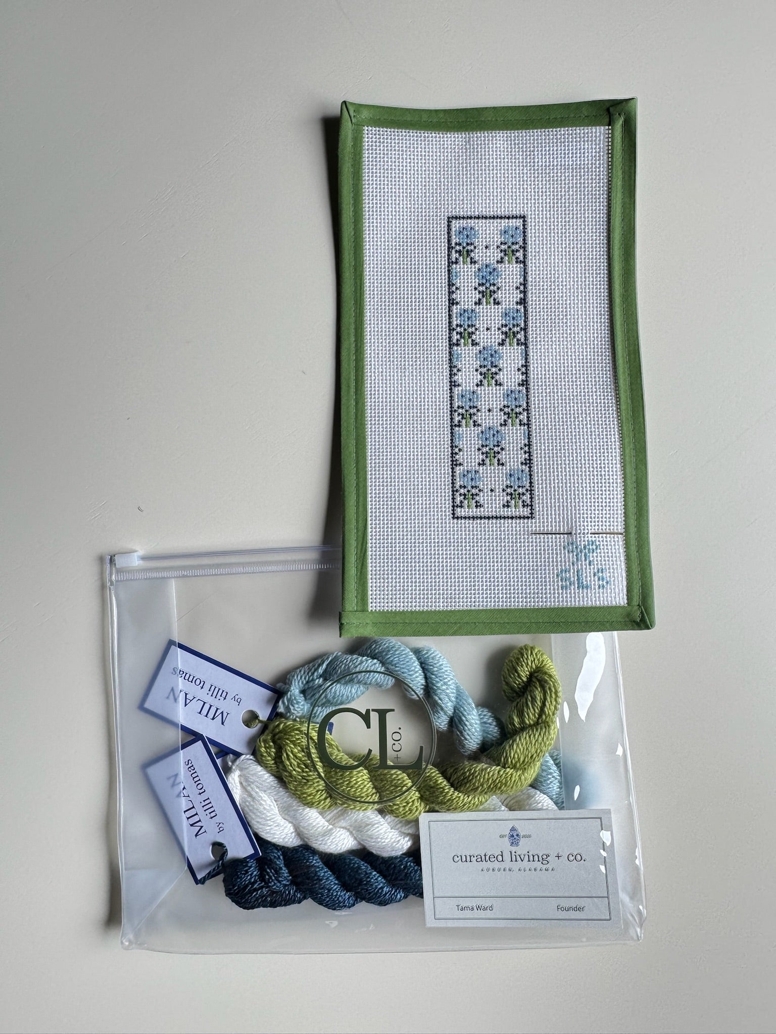 Hydrangea Bookmark/Key Fob Canvas