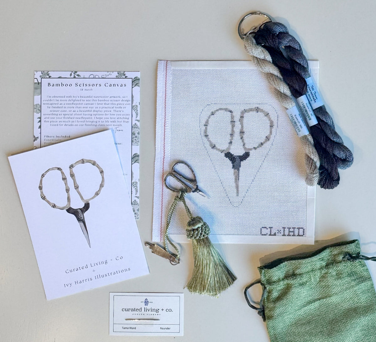 Bamboo Scissors Canvas Kit
