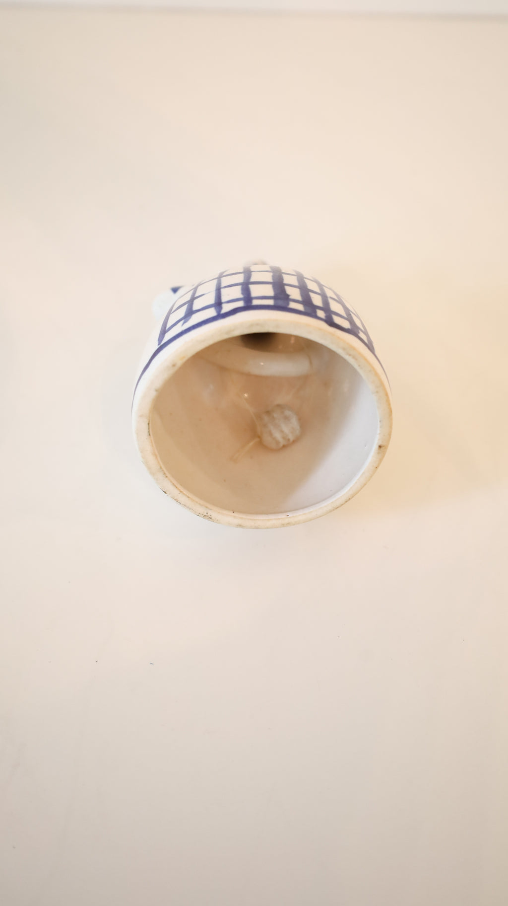 Vintage Delft Blue Dutch Girl Ceramic Hand Bell