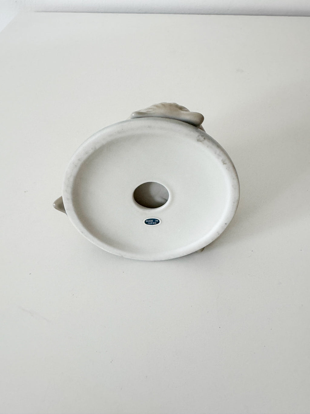 Vintage Ceramic Seashell Votive or Match Holder