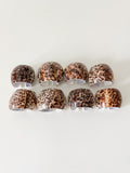 Set of 8 Vintage Tiger Cowrie Shell Napkin Rings