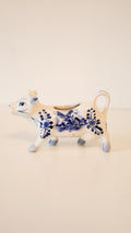 Vintage Delft Blue and White Ceramic Cow Creamer