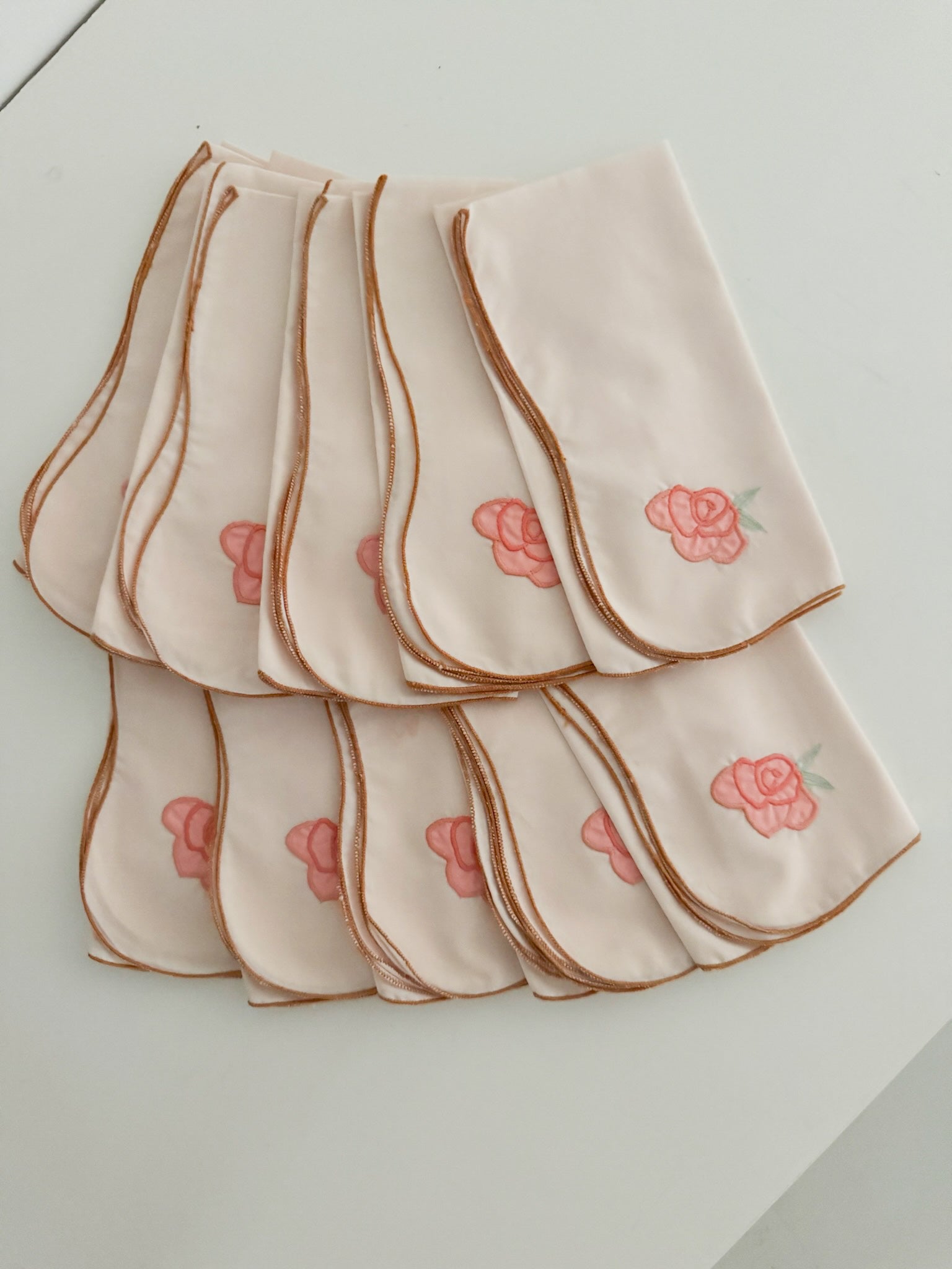 Vintage Pink Cloth Napkins (set of 10)
