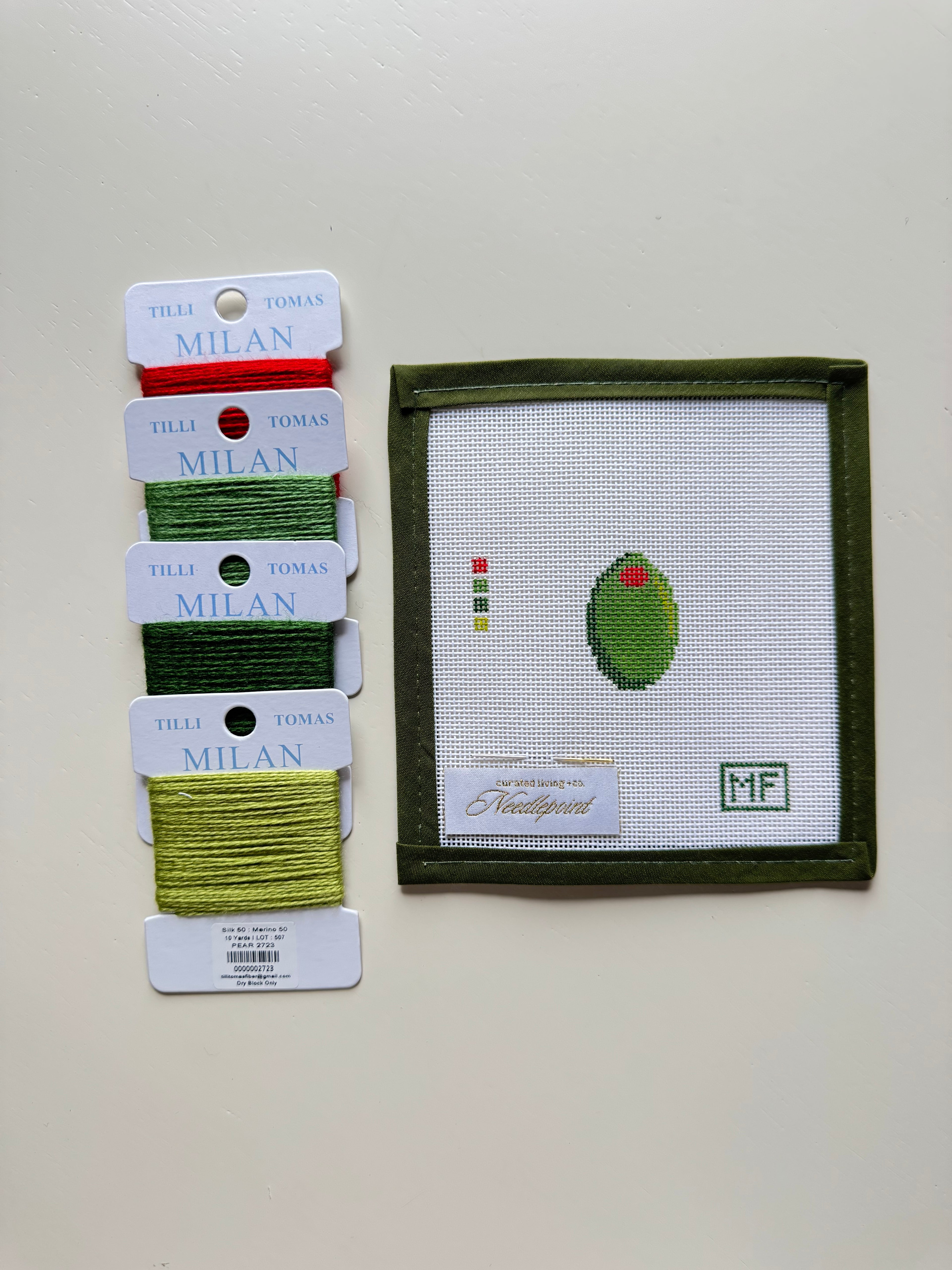 Mini Olive Needlepoint Kit