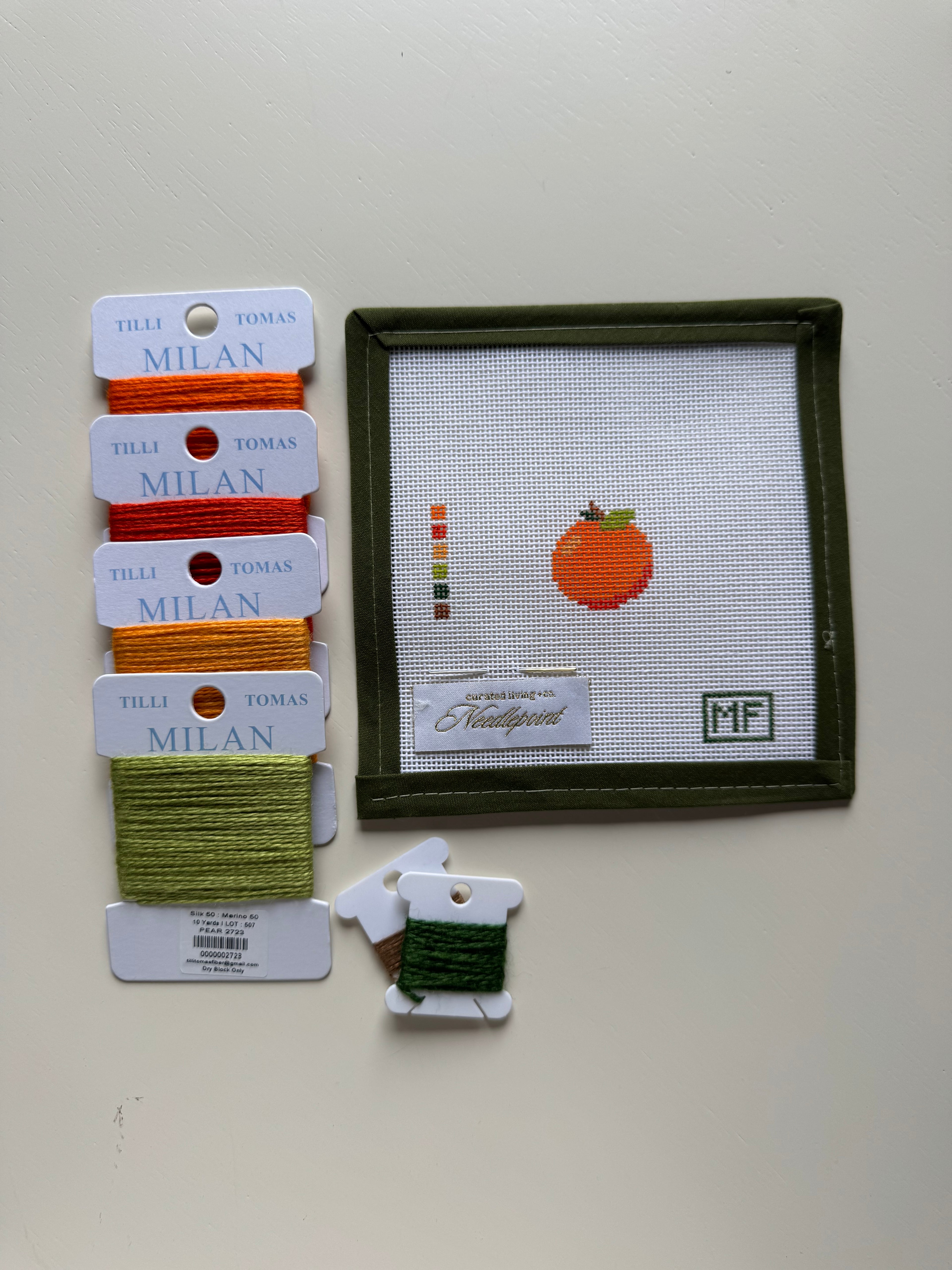 Mini Orange Needlepoint Kit