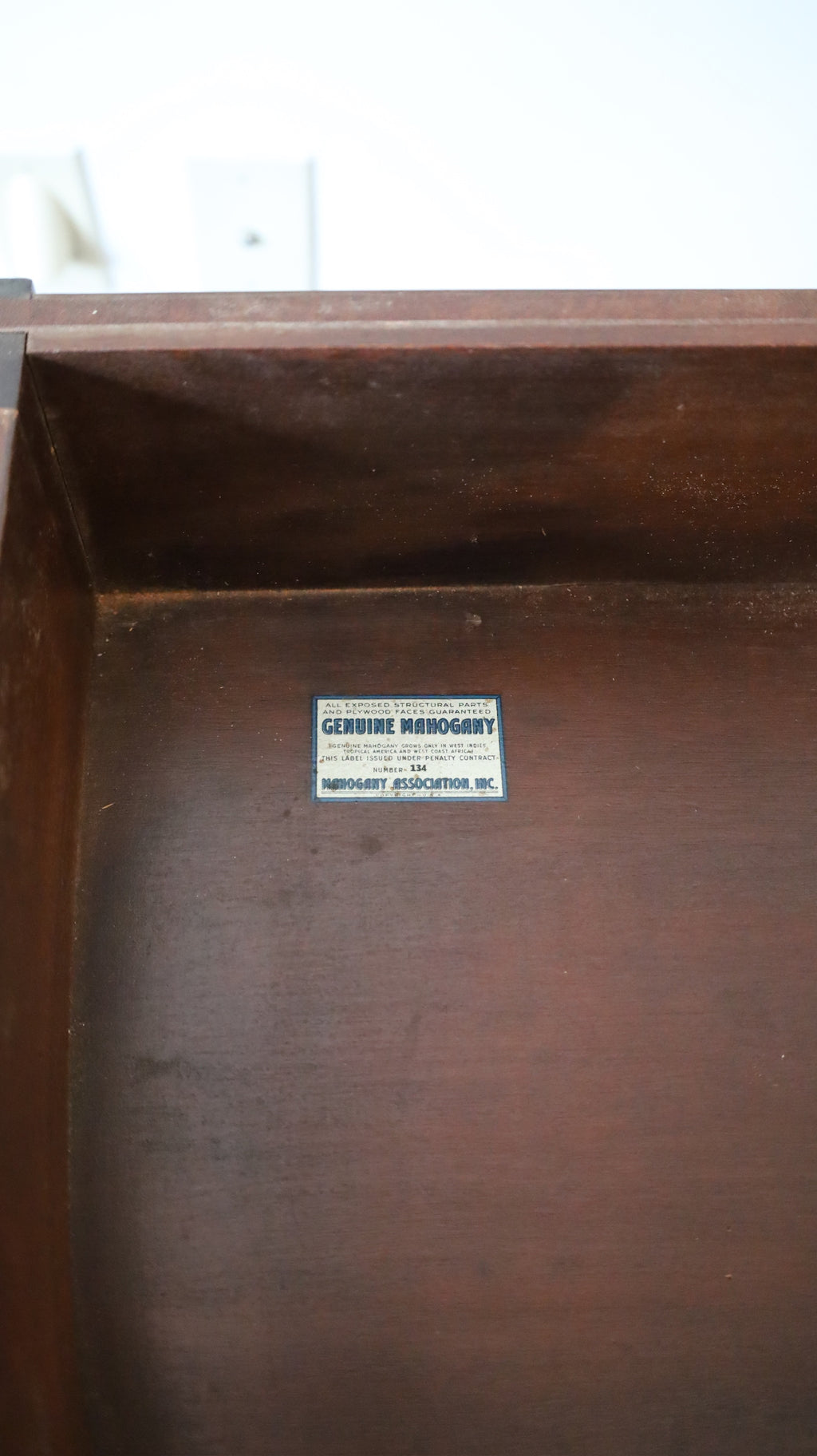 Vintage Mahogany Flip-Top Card Table with Beveled Glass Top