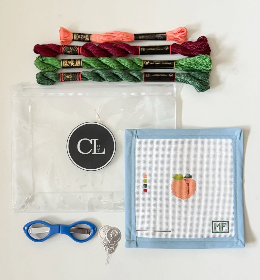 Peach Mini Needlepoint Kit