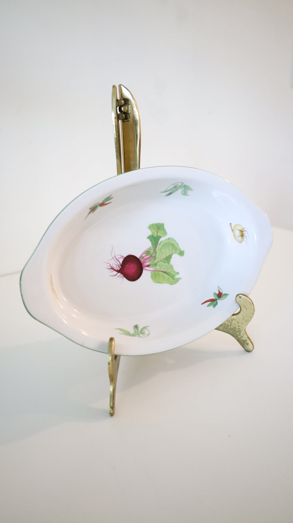 Vintage Andrea by Sadek “Vegetable Garden” Oval Au Gratin Dish