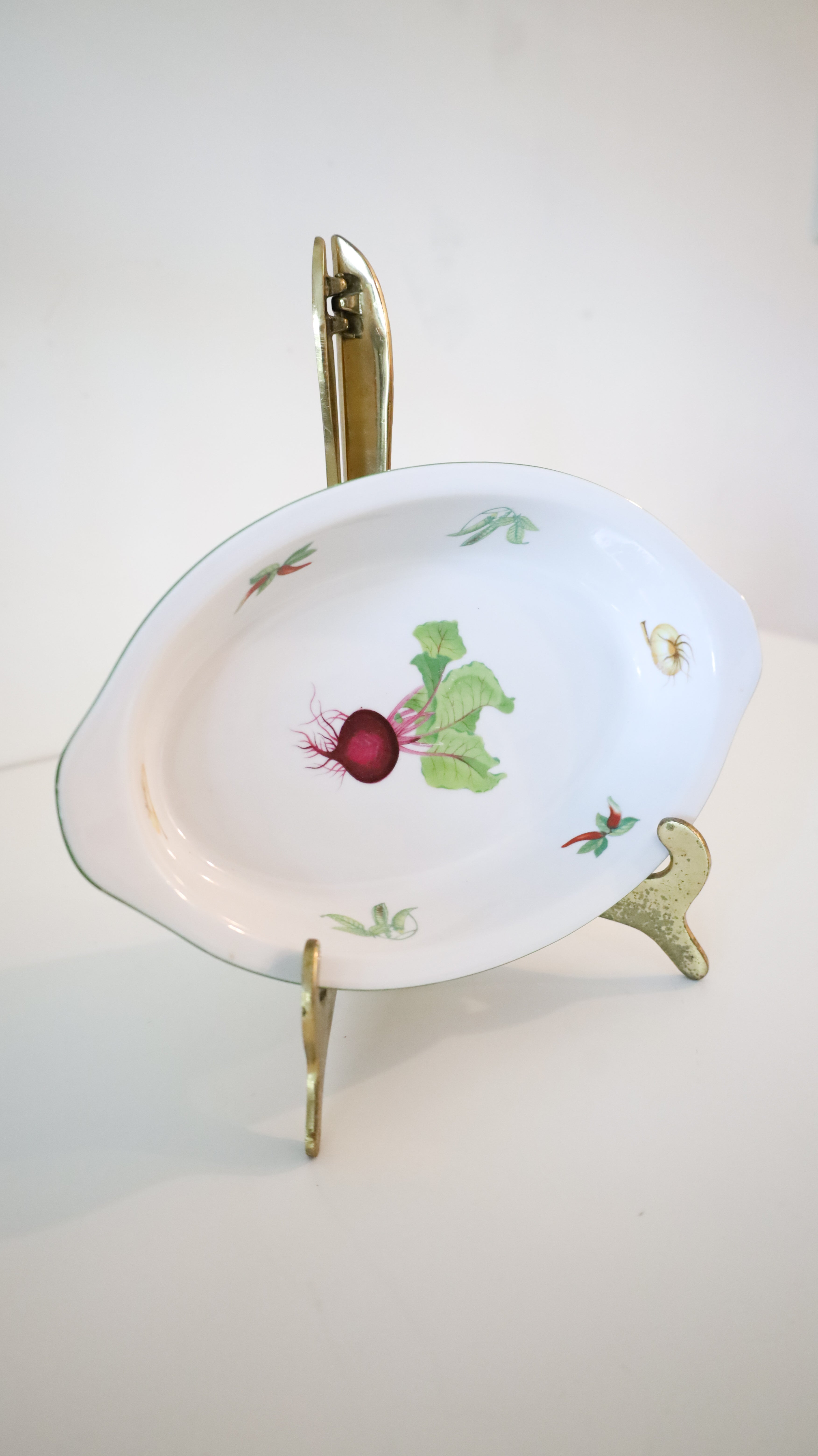 Vintage Andrea by Sadek “Vegetable Garden” Oval Au Gratin Dish