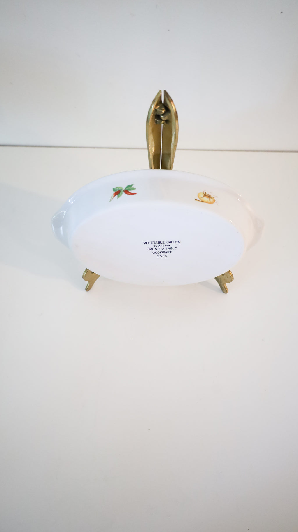 Vintage Andrea by Sadek “Vegetable Garden” Oval Au Gratin Dish