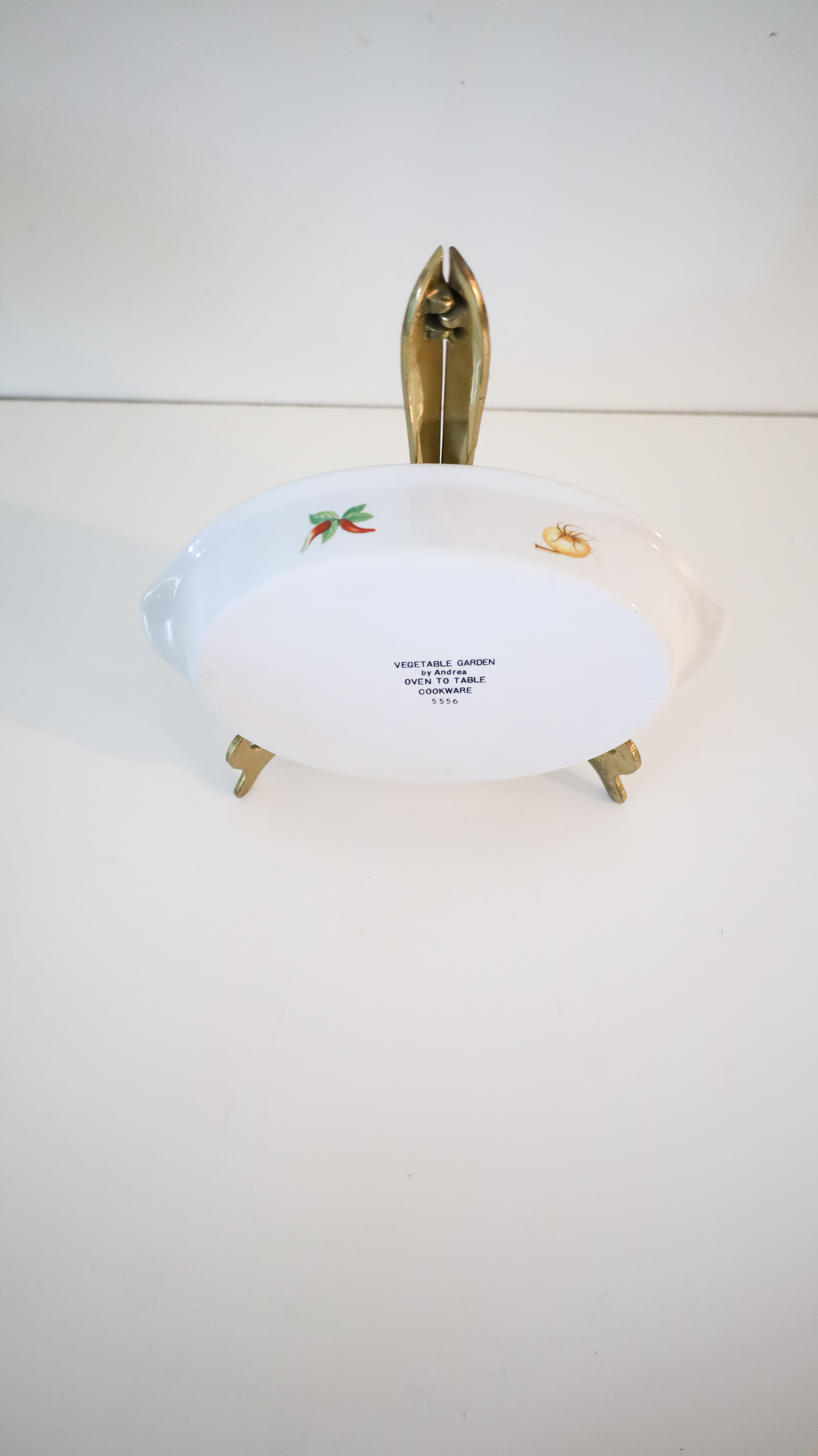 Vintage Andrea by Sadek “Vegetable Garden” Oval Au Gratin Dish