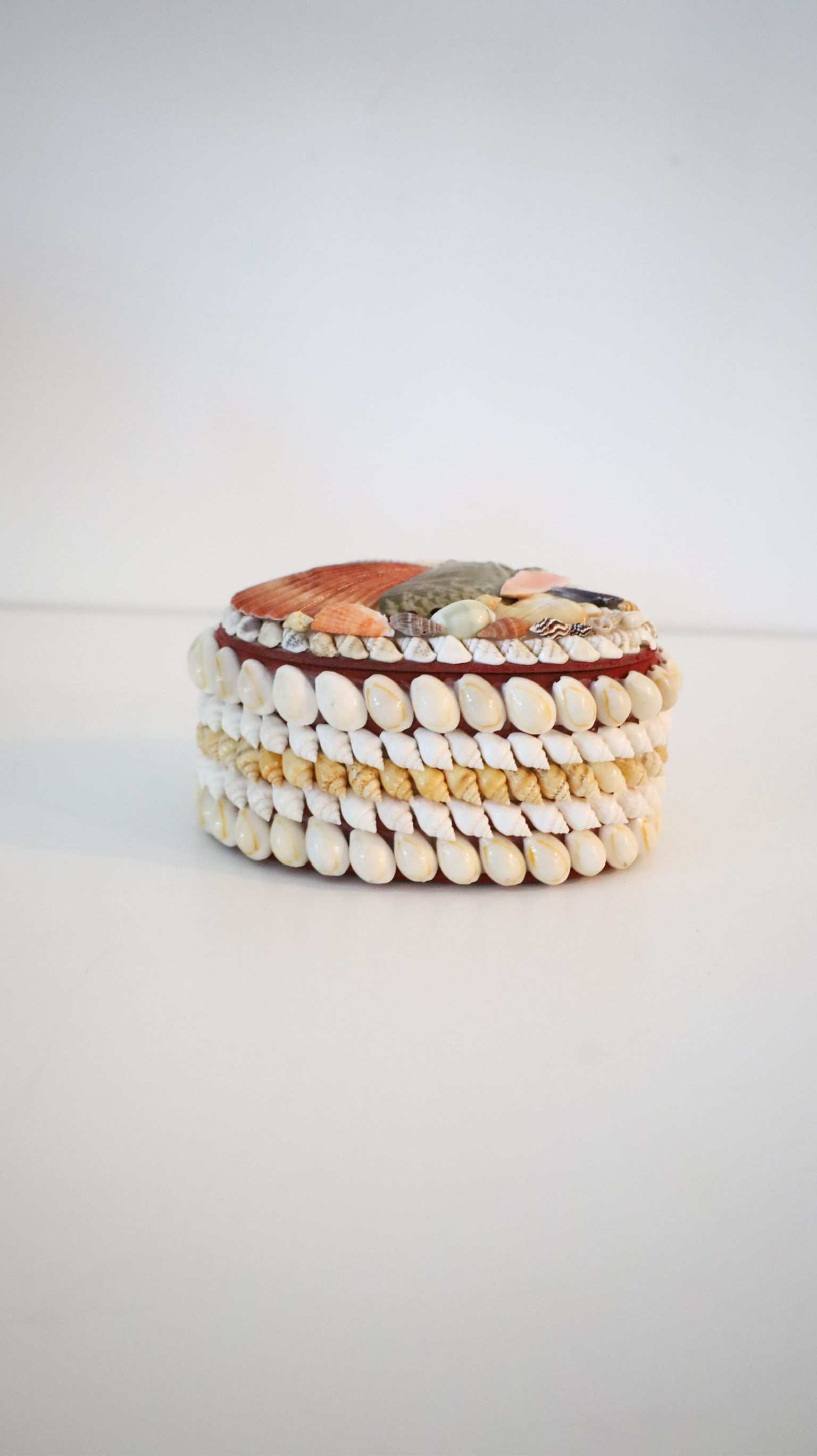 Victorian-Inspired Oval Vintage Trinket Box with Red Velvet Lining