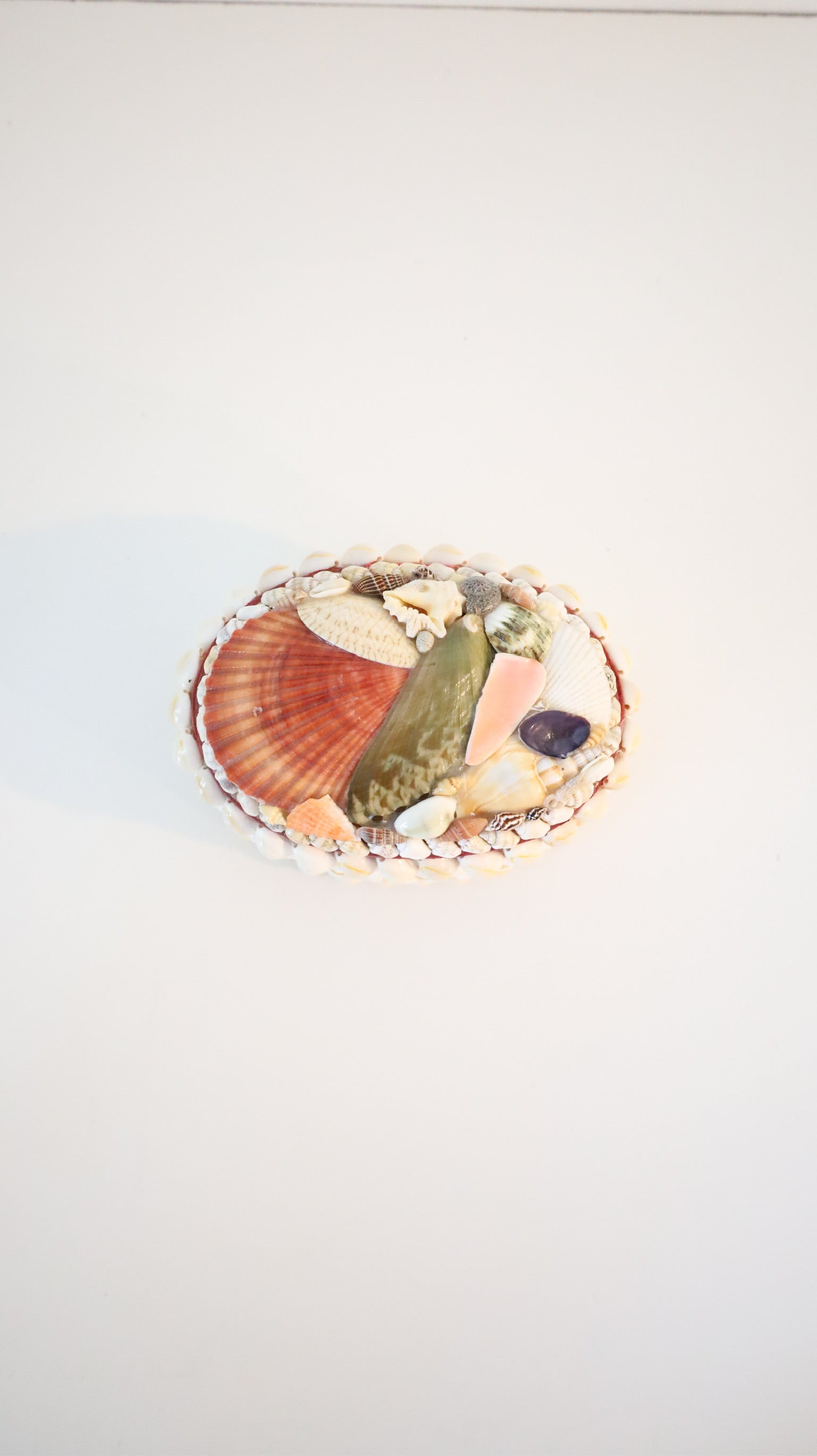 Victorian-Inspired Oval Vintage Trinket Box with Red Velvet Lining