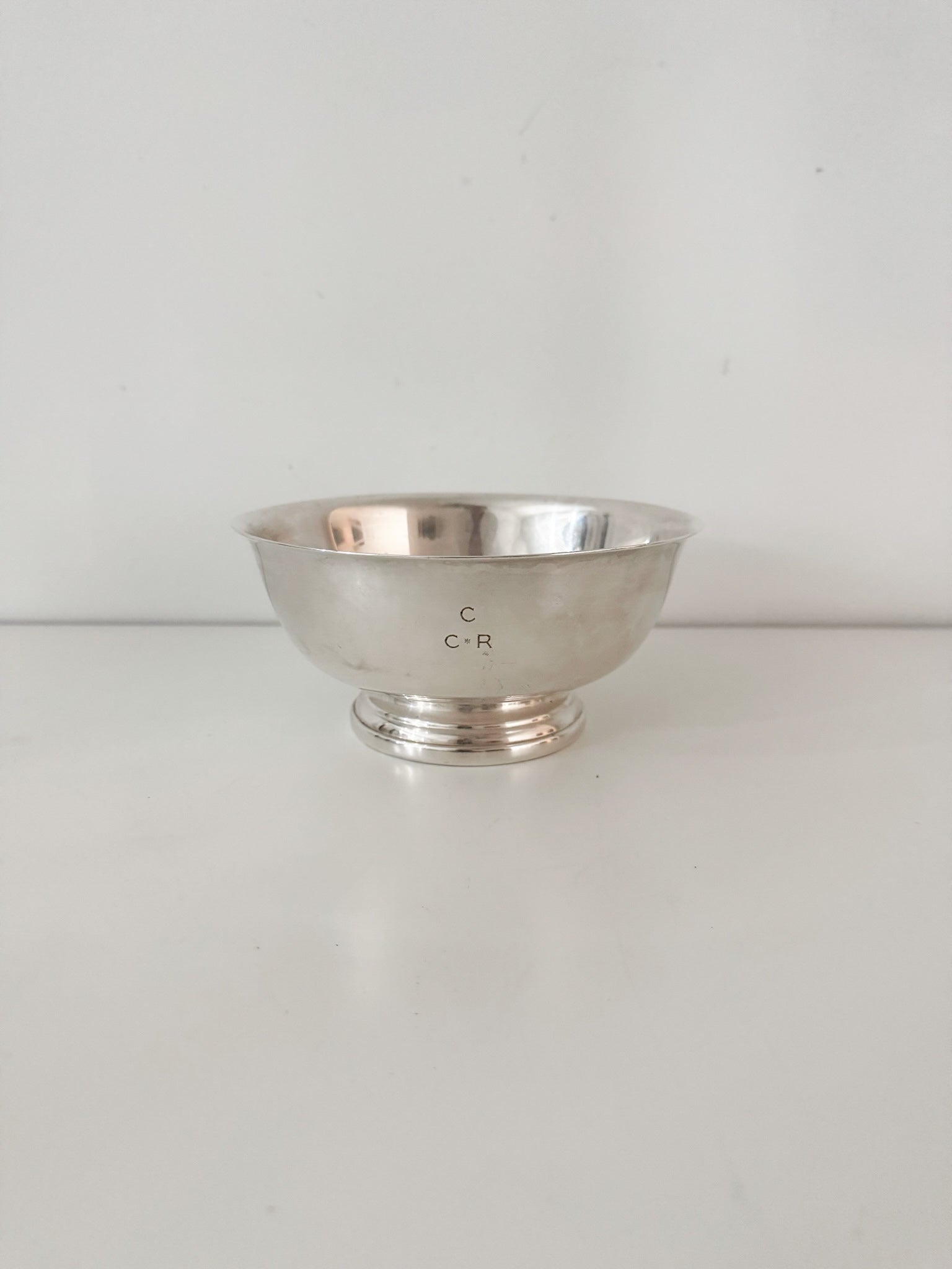 Vintage Gorham Paul Revere Bowl with Monogram “C + R”