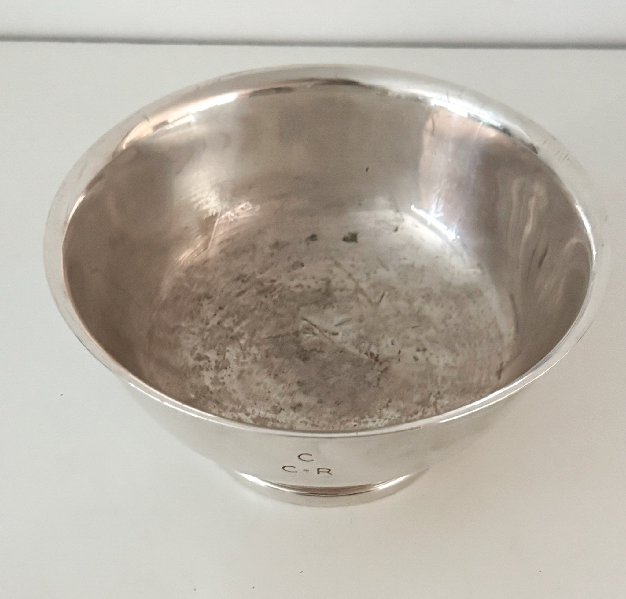 Vintage Gorham Paul Revere Bowl with Monogram “C + R”
