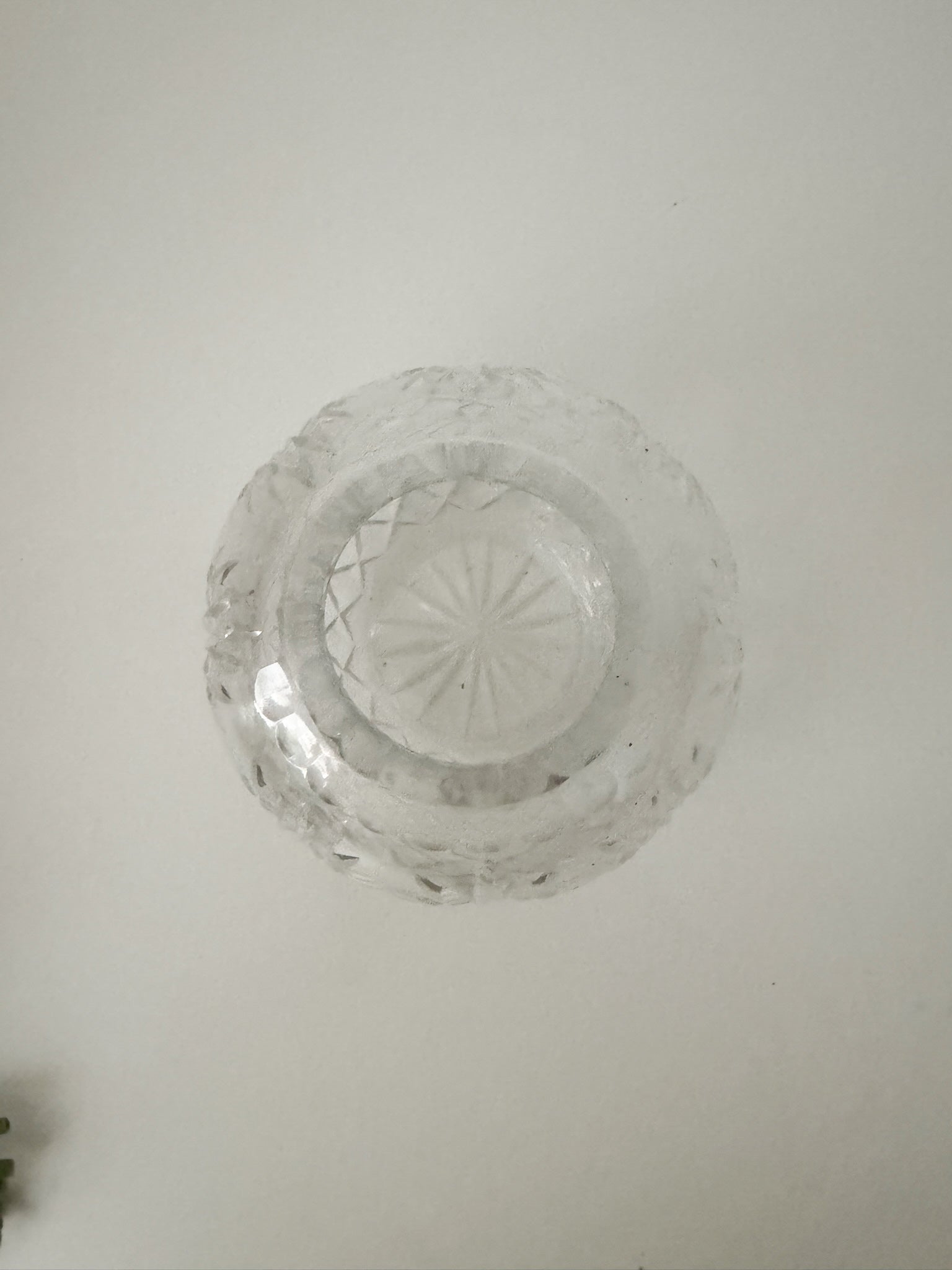 Vintage Lead Crystal Rose Bowl