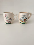 Pair of Vintage Ceramic Children's Mugs