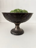 Vintage Ornate Metal Pedestal Bowl