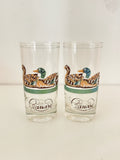 Vintage Duck Canard Highball Drinking Glasses   (Set of 2)