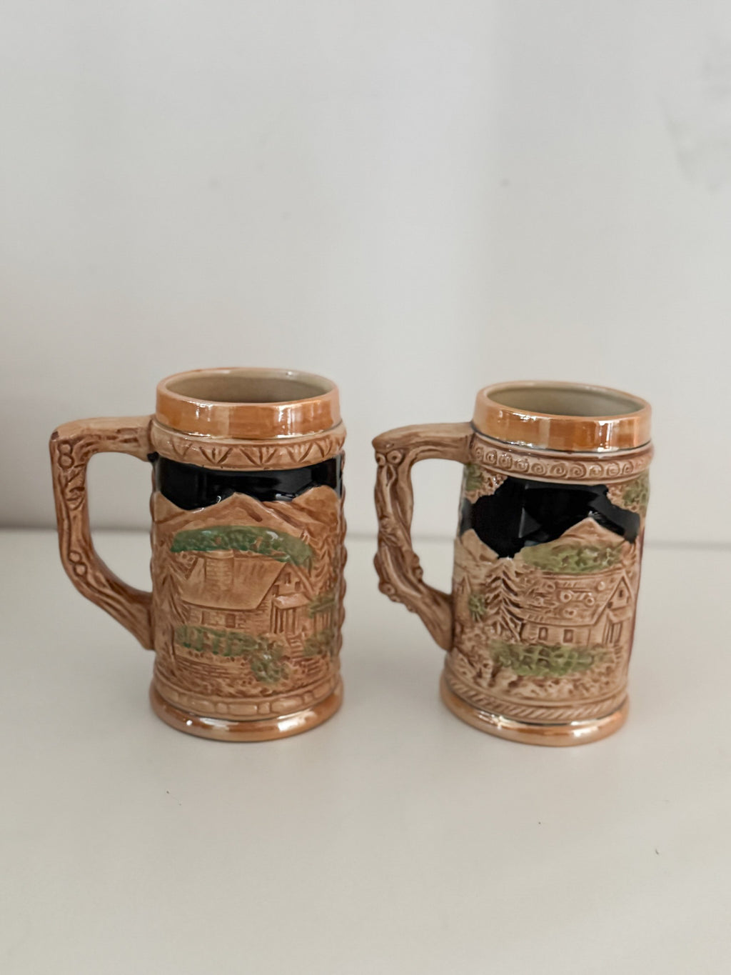 Vintage German-Style Beer Mugs